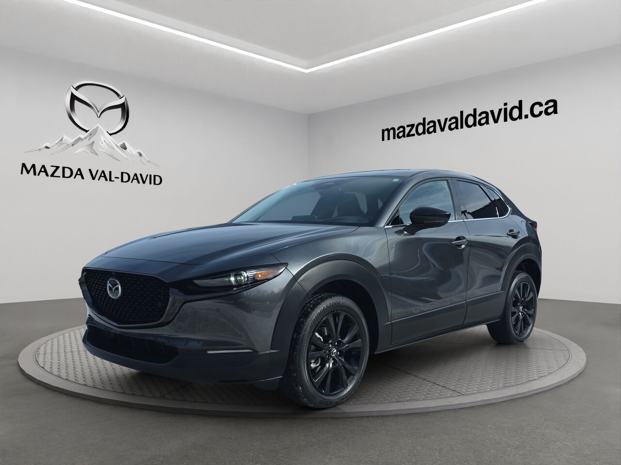 2025 Mazda CX-30 GT turbo, awd, toit ouvrant, &Eacute;cran 360 degr&eacute;, Navigation, chargeur sans fil pour cellulaire Aero Grey Metallic
