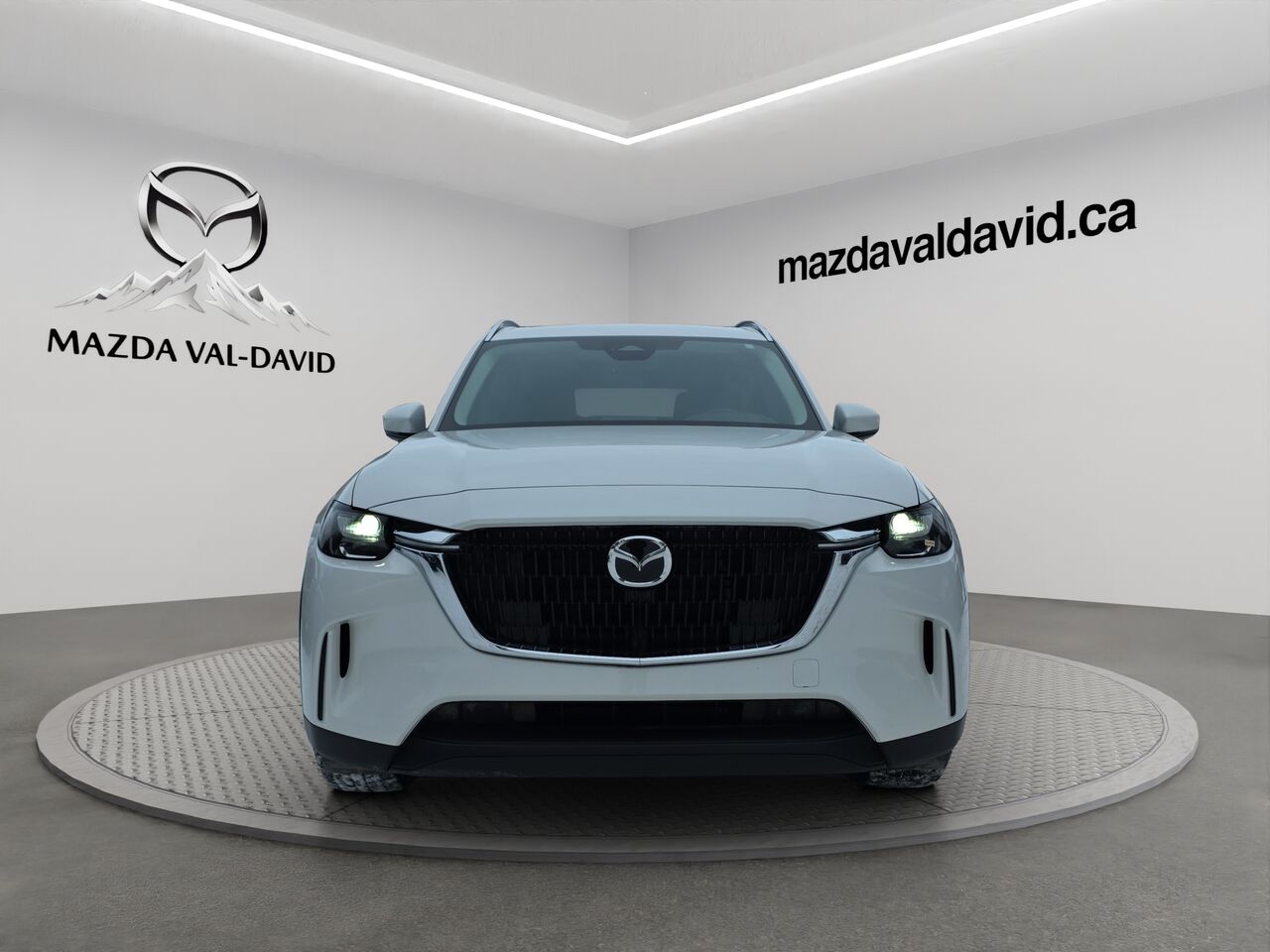 2024 Mazda CX-90 hybride rechargeable GS-L AWD, Volant chauffant, Toit ouvrant panoramique, Si&egrave;ges en cuir White