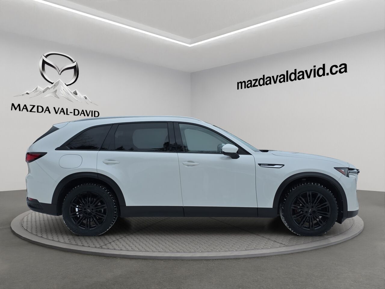 2024 Mazda CX-90 hybride rechargeable GS-L AWD, Volant chauffant, Toit ouvrant panoramique, Si&egrave;ges en cuir White