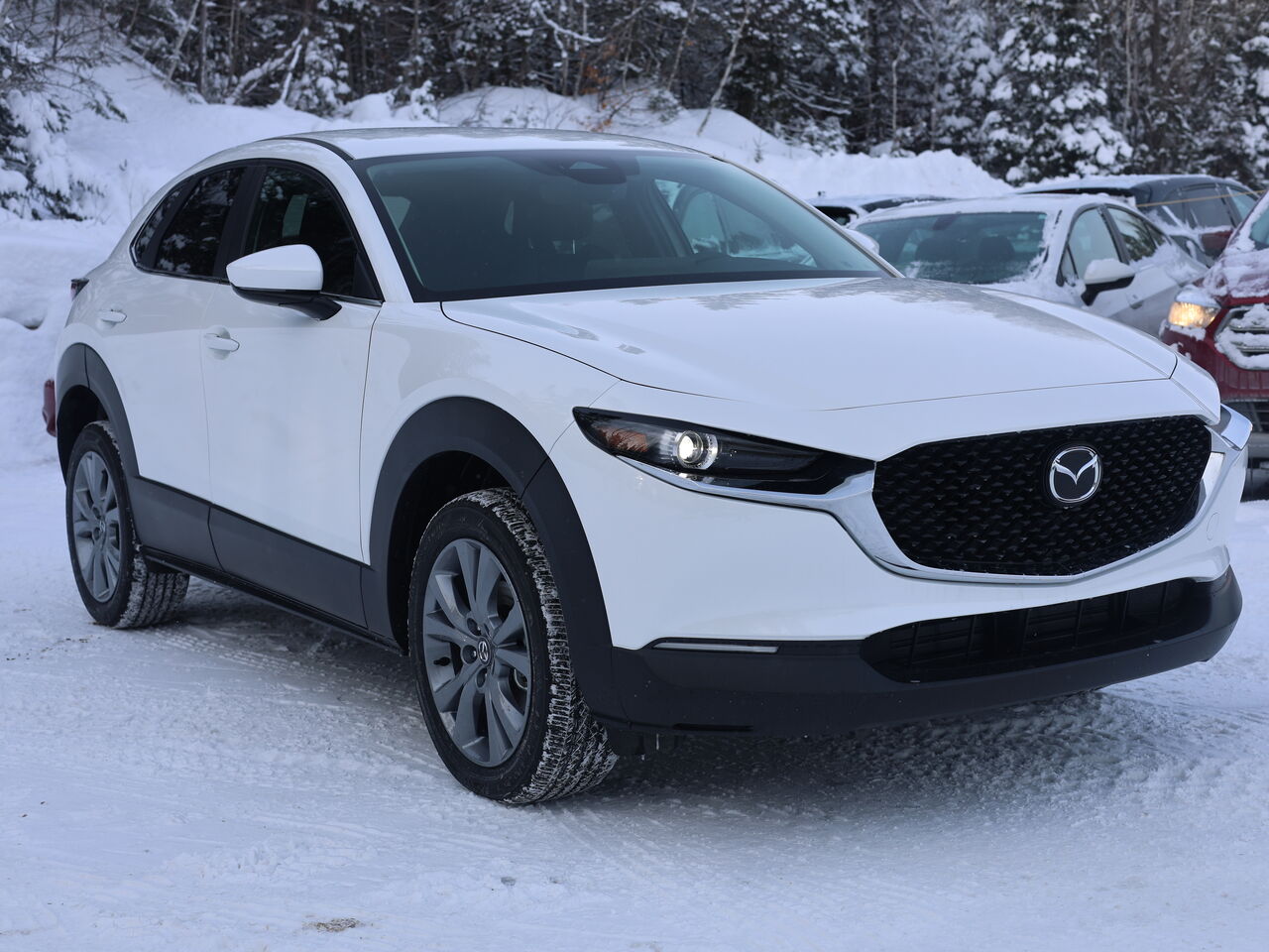 2025 Mazda CX-30 Gs, awd, si&egrave;ges, volant et r&eacute;troviseurs chauffants Snowflake White Pearl