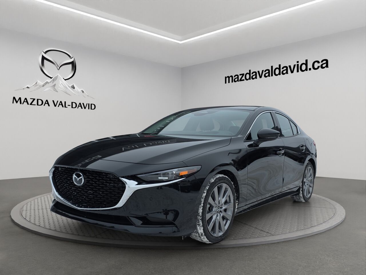 2025 Mazda Mazda3 AWD, Toit ouvrant, cuir, navigation, recharge sans fil, si&egrave;ges chauffants Jet Black Mica