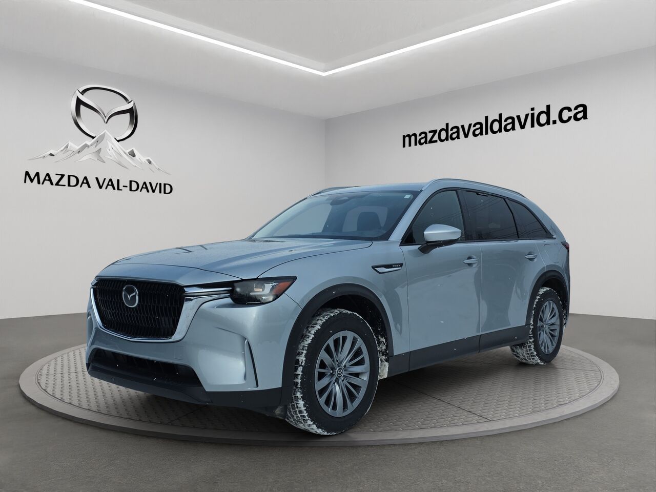 2024 Mazda CX-90 hybride rechargeable GS-L AWD, 7 passagers, Volant chauffant, Si&egrave;ges chauffant, Toit ouvrant panoramique Grey